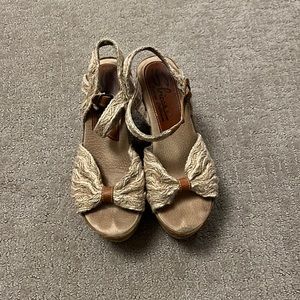Sbicca Vintage Collection Wedge Hemp Strap Sandals Buckle 6